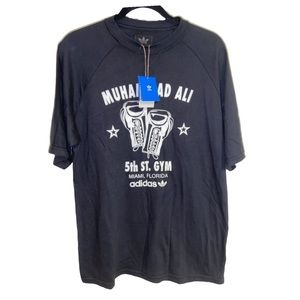 Adidas Muhammad Ali black t-shirt, new w tags! Size medium